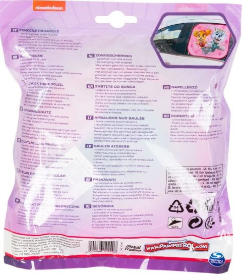 Osłona przeciwsłoneczna na boczne okno PAW PATROL GIRL, 2 sz