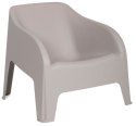 PETRA ARMCHAIR Krzesło plastikowe, szare
