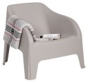 PETRA ARMCHAIR Krzesło plastikowe, szare