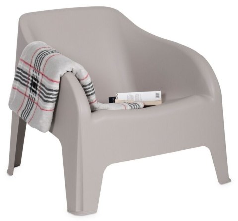 PETRA ARMCHAIR Krzesło plastikowe, szare