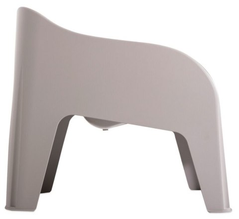 PETRA ARMCHAIR Krzesło plastikowe, szare