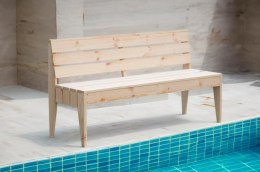 POOL Ławka drewniana, 150 x 76 x 50 cm, naturalna