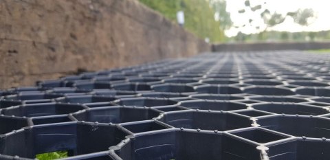 Płytka trawnikowa 50 x 50 x 4 cm, czarna