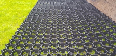 Płytka trawnikowa 50 x 50 x 4 cm, czarna