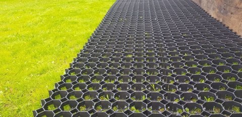 Płytka trawnikowa 50 x 50 x 4 cm, czarna