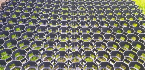 Płytka trawnikowa 50 x 50 x 4 cm, czarna