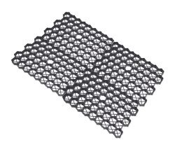 Płytki trawiaste 60 x 40 x 3 cm, czarne