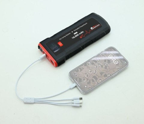Powerbank z funkcją SMART JUMP STARTER, 16 000 mAh, 2000 A