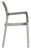 RECANATI krzesło plastikowe, szare