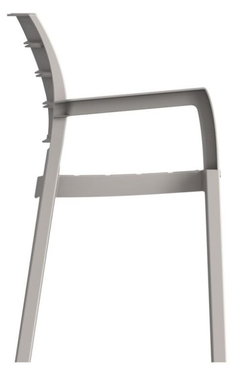 RECANATI krzesło plastikowe, szare