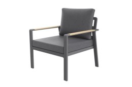 SIBIU DUO Aluminiowe fotele, 2 szt., grafitowe