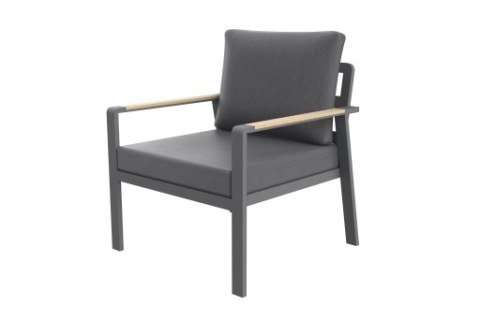 SIBIU DUO Aluminiowe fotele, 2 szt., grafitowe