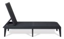 SIROLO Leżak ogrodowy, plastikowy, grafitowy