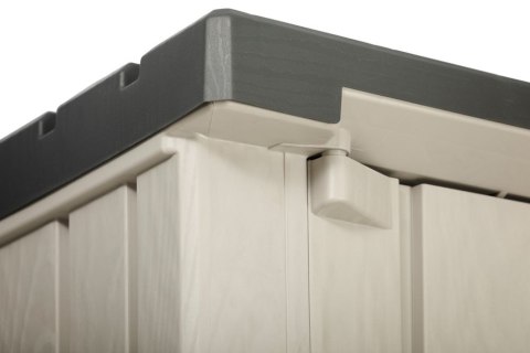 STORA WAY HIGH plastikowa szafa ogrodowa, beżowa
