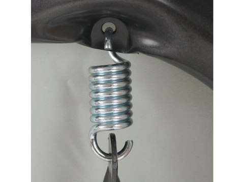 VENEZIA Huśtawka ogrodowa, metalowa, szara z liśćmi