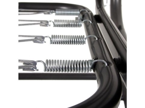 VENEZIA Huśtawka ogrodowa, metalowa, szara z liśćmi