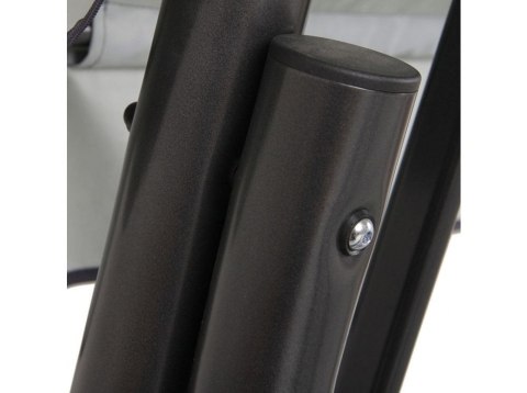 VENEZIA Huśtawka ogrodowa, metalowa, szara z liśćmi