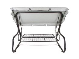 4-osobowa ogrodowa huśtawka metalowa, rozkładana, antracyt