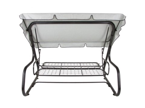 4-osobowa ogrodowa huśtawka metalowa, rozkładana, antracyt