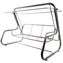4-osobowa ogrodowa huśtawka metalowa, rozkładana, antracyt