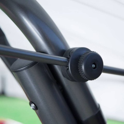 4-osobowa ogrodowa huśtawka metalowa, rozkładana, antracyt