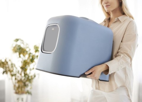 BIALA TOALETA DLA KOTÓW, niebieska