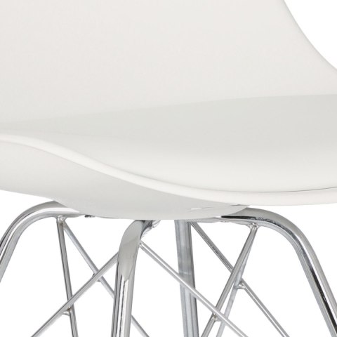 Krzesło Eris PP białe/chrom