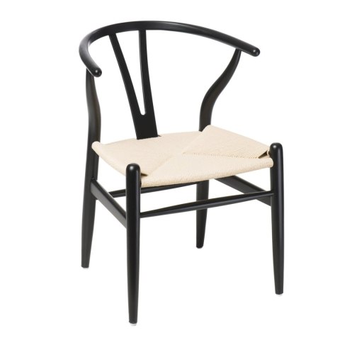 Krzesło Wicker Naturalne Czarny inspirow