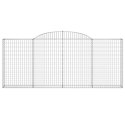 Kosze gabionowe z łukiem, 2 szt, 300x30x120/140 cm, żelazo
