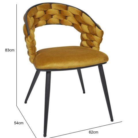 Krzesło Sawyer musztardowe
