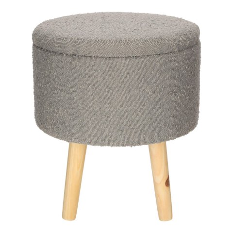 Stołek Neely L ze schowkiem szary jasny