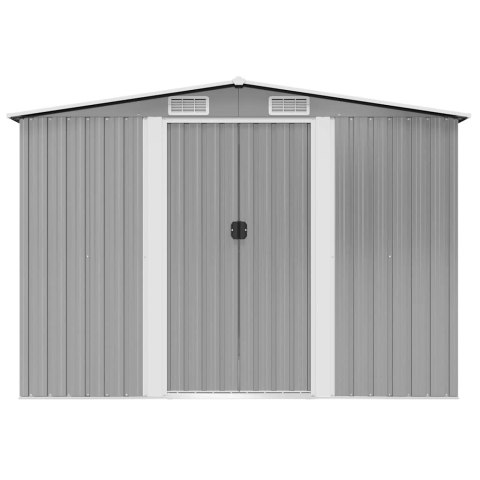 VidaXL Szopa ogrodowa, metal, zieleń, 257x205x178 cm