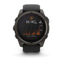 Zegarek sportowy Garmin Fenix 8 Solar Sapphire Titanium Carbon Grey DLC 51mm Czarny