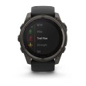 Zegarek sportowy Garmin Fenix 8 Solar Sapphire Titanium Carbon Grey DLC 51mm Czarny