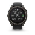 Zegarek sportowy Garmin Fenix 8 Solar Sapphire Titanium Carbon Grey DLC 51mm Czarny