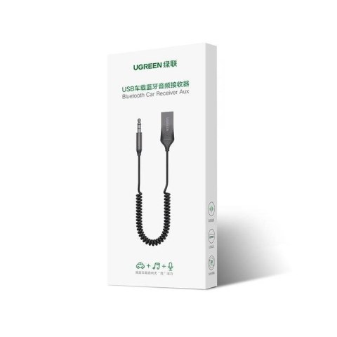 Ugreen Odbiornik dźwięku adapter audio Bluetooth 5.3 USB-3,5 mm mini jack (czarny)