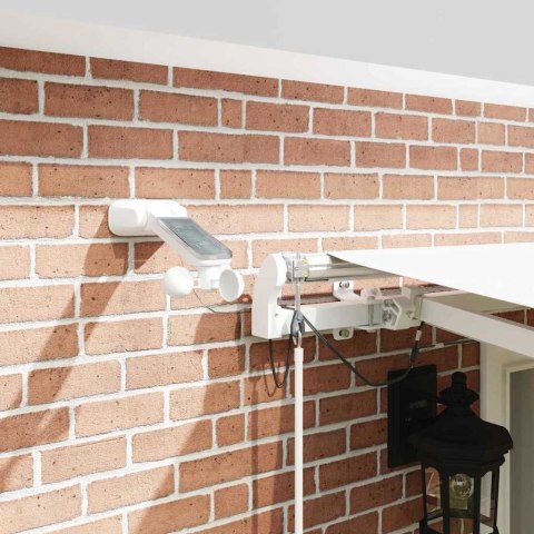 Markiza zwijana Biały 500 × 350 cm Poliester i Metal