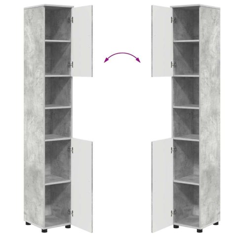 Zestaw mebli łazienkowych z szufladą 4 pcs Betonowy szary