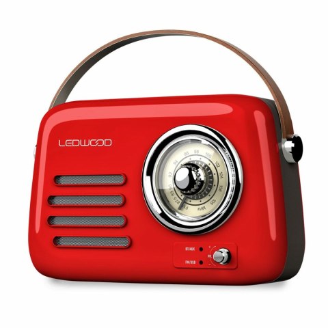 Radio Tranzystorowe Ledwood ALMA RED Czerwony 30 W