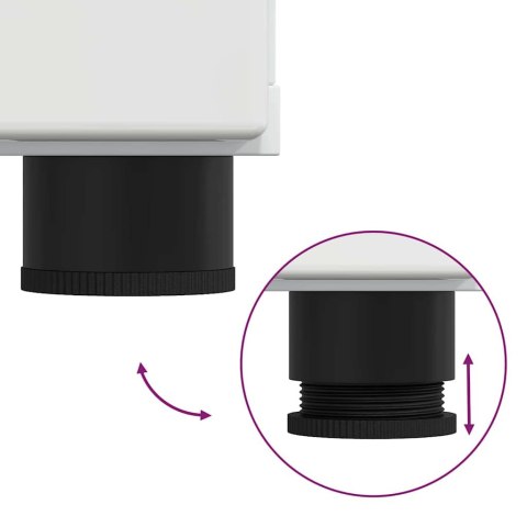 Zestaw mebli łazienkowych z szufladą TULUM Wysoki połysk biały