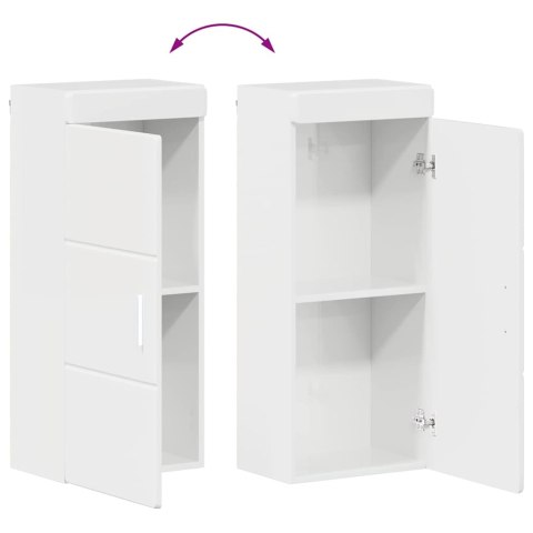 Zestaw mebli łazienkowych z szufladą TULUM Wysoki połysk biały