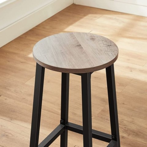 Nowoczesne stołki barowe 2 szt. greige, stal, 65 cm