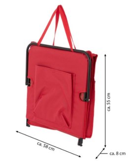 Czerwona mata plażowa z oparciem składana Oxford 158x58 cm