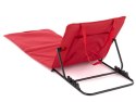 Czerwona mata plażowa z oparciem składana Oxford 158x58 cm