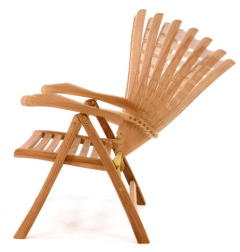 Divero 2 krzesła ogrodowe teakowe z regulacją i składaniem