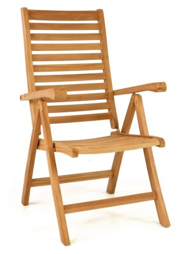 Divero 2 krzesła ogrodowe teakowe z regulacją i składaniem