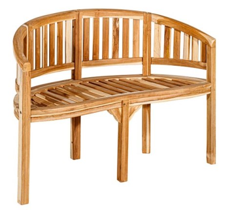 Ławka ogrodowa z drewna teakowego, klasyczny design, 120 cm