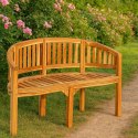 Ławka ogrodowa z drewna teakowego, klasyczny design, 120 cm