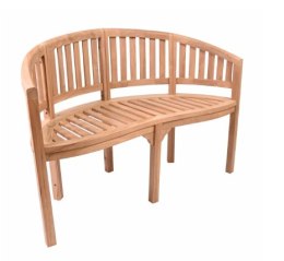 Ławka z drewna teakowego 120 cm, odporna na warunki pogodowe
