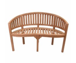 Ławka z drewna teakowego 120 cm, odporna na warunki pogodowe